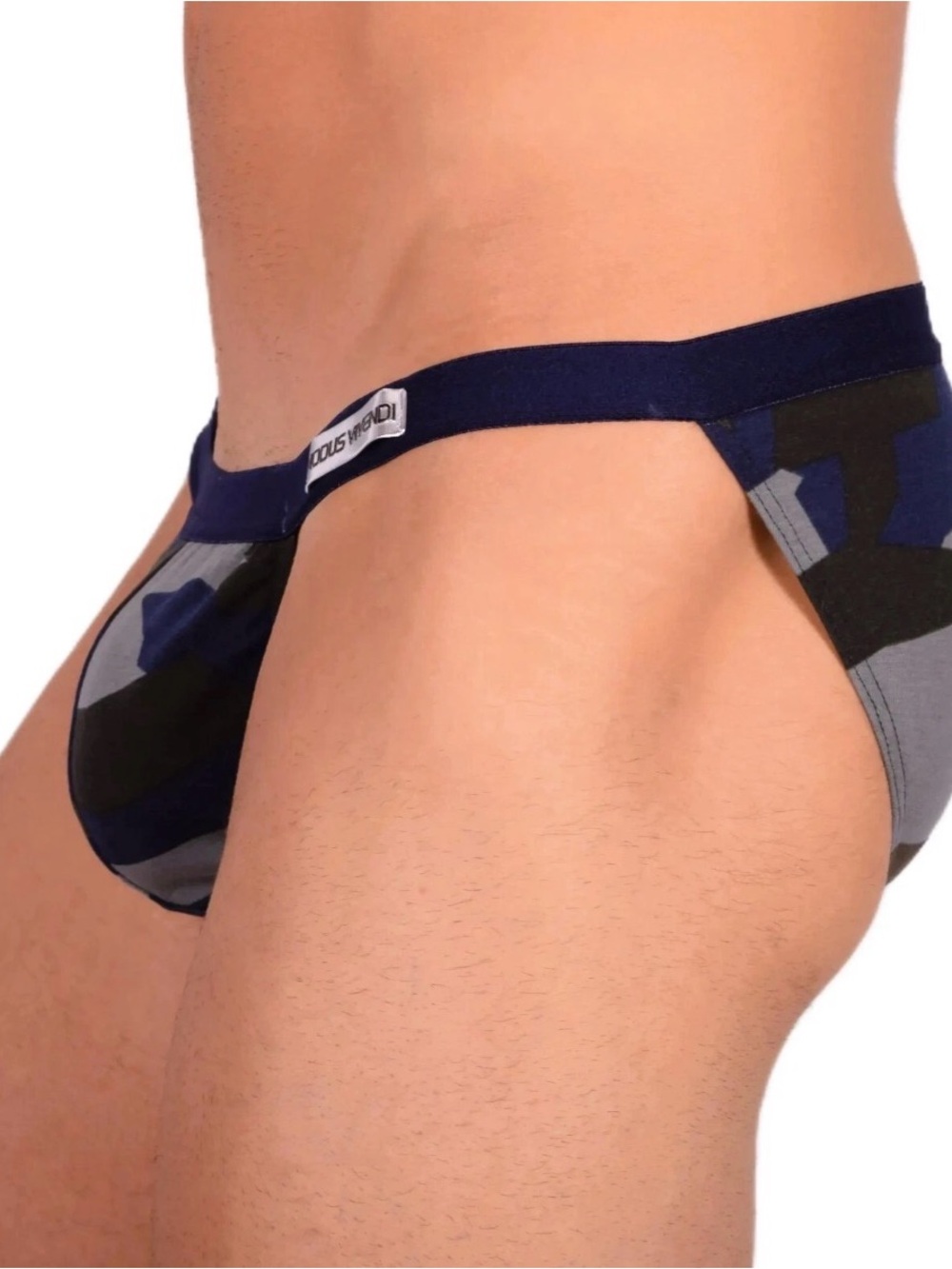 Modus Vivendi Men's Navy & Olive Camo Brief - Picture 3 of 5